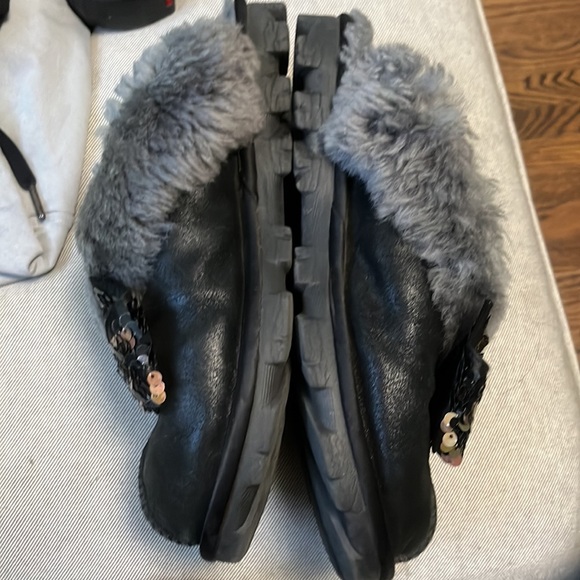 Ugg Coquette Sequin Bow Black Slippers - Picture 2 of 6